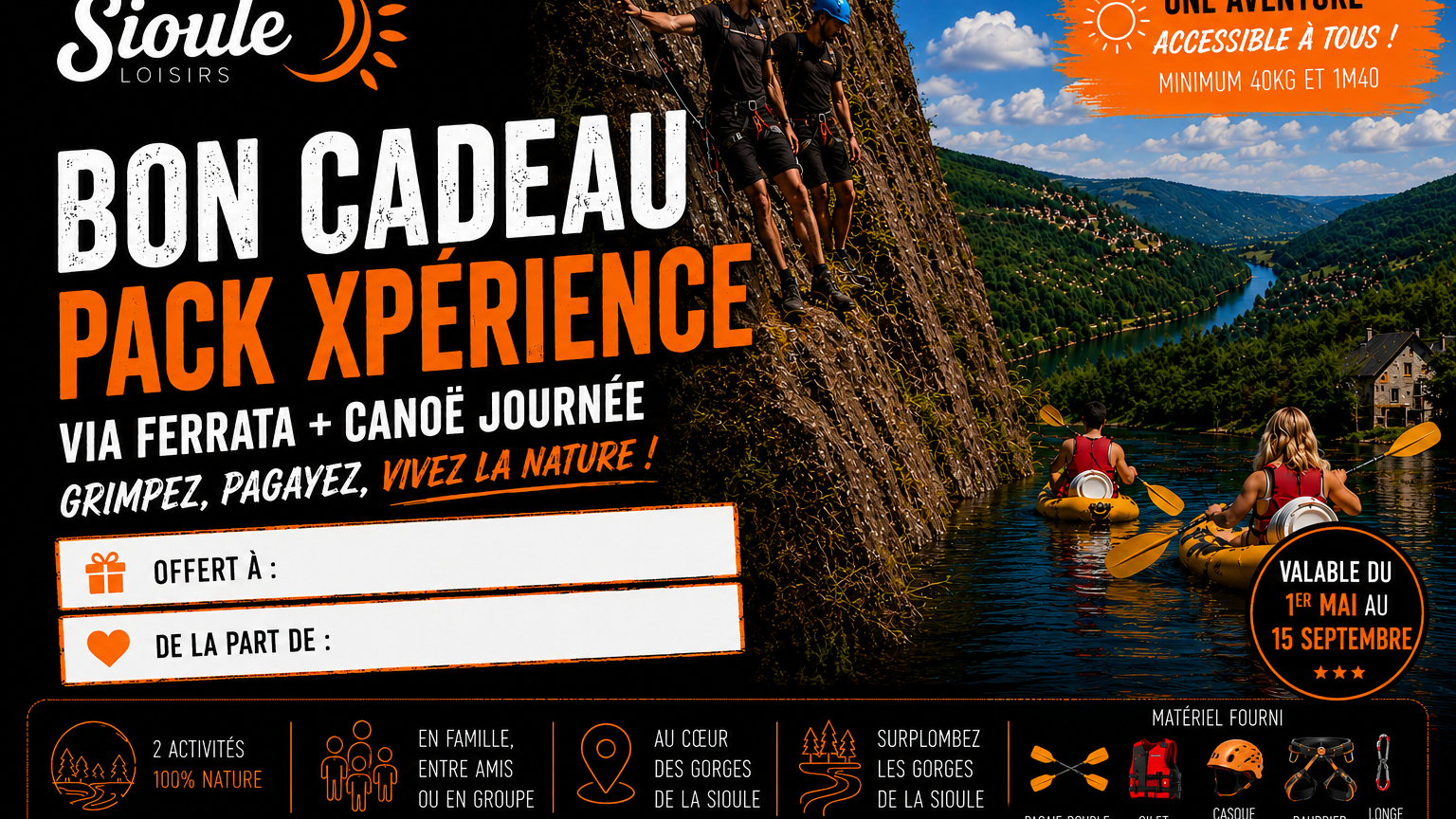 Bon cadeau résaligne pack xpérience